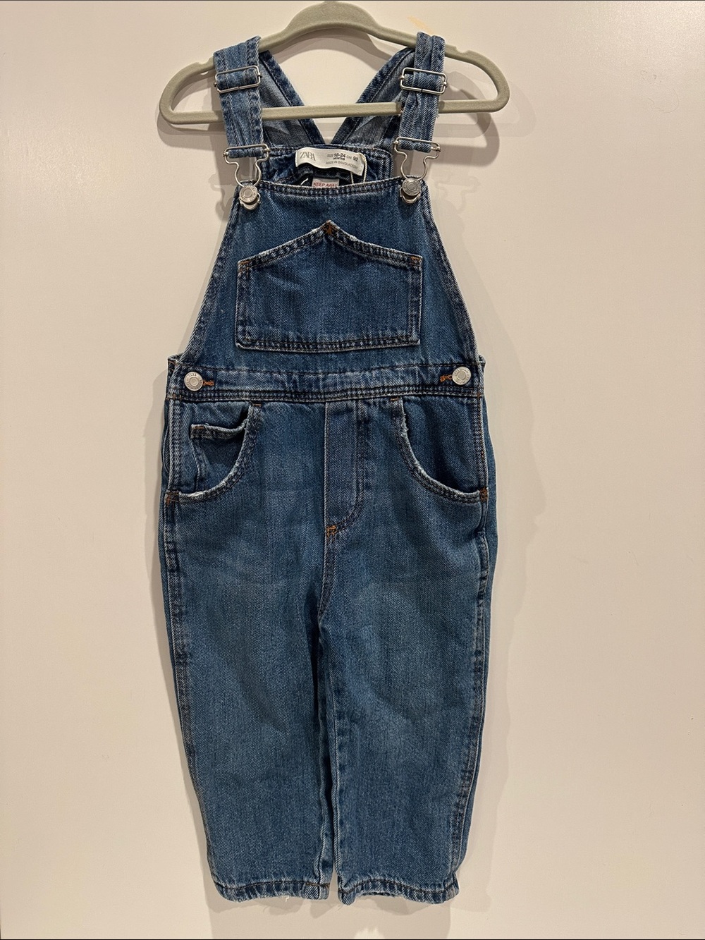 Zara Toddler Blue Denim Overalls